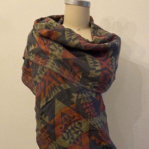 Tribal print scarf / wrap